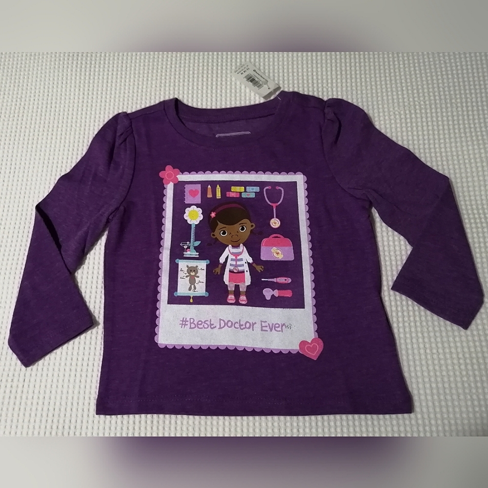 🔥SALE🔥 Disney Doc McStuffins "Best Doctor Ever" Girl's T-shirt NWT Sz 12-18M